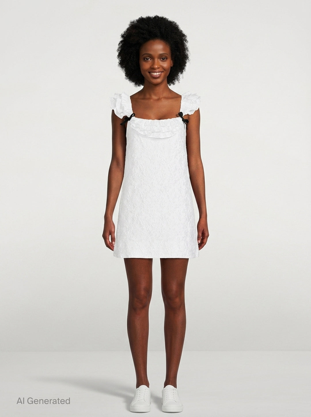Ruffle Trim Velvet Mini Dress | SHUSHU/TONG | Club21 - front