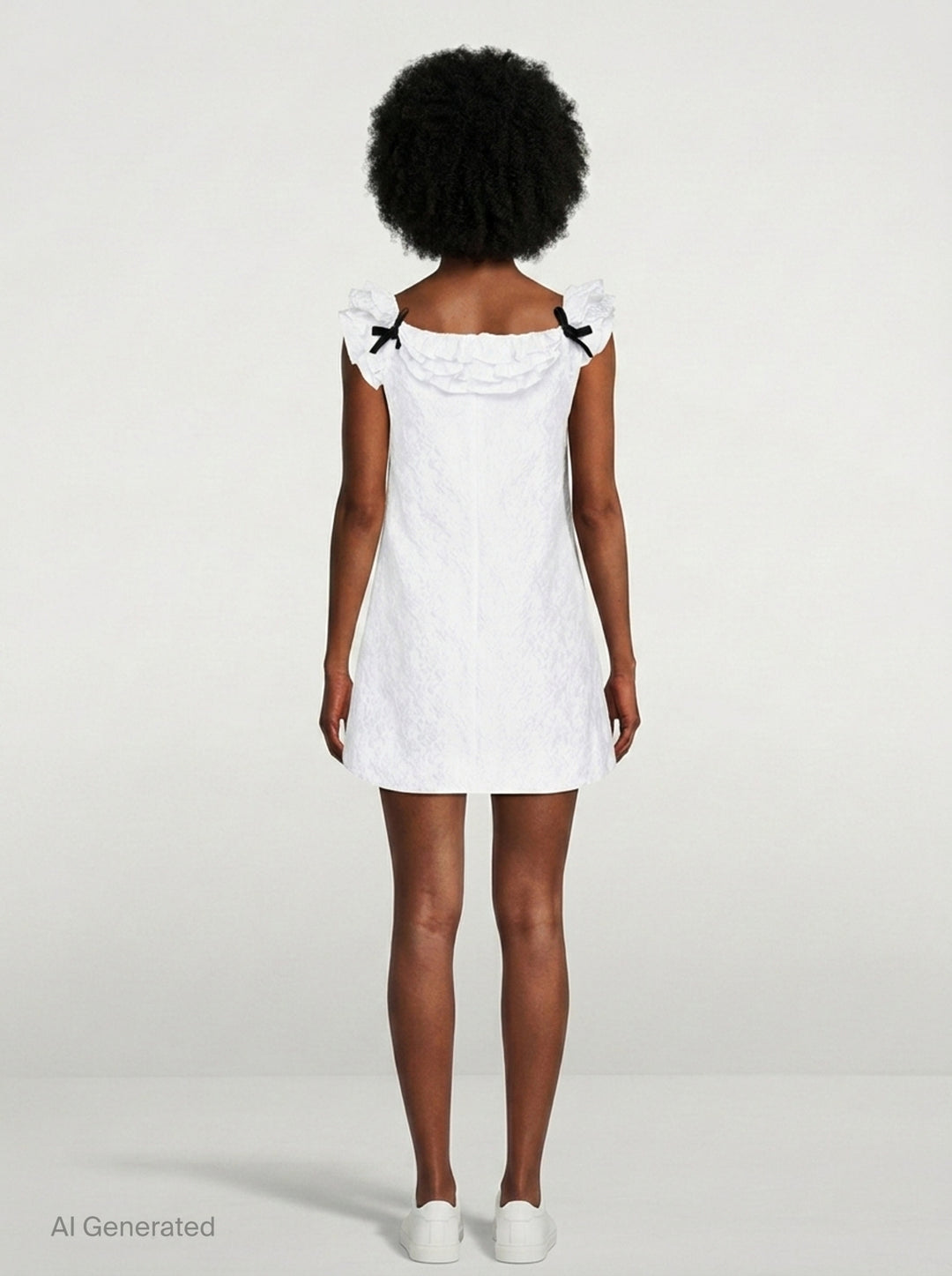 Ruffle Trim Velvet Mini Dress | SHUSHU/TONG | Club21 - back