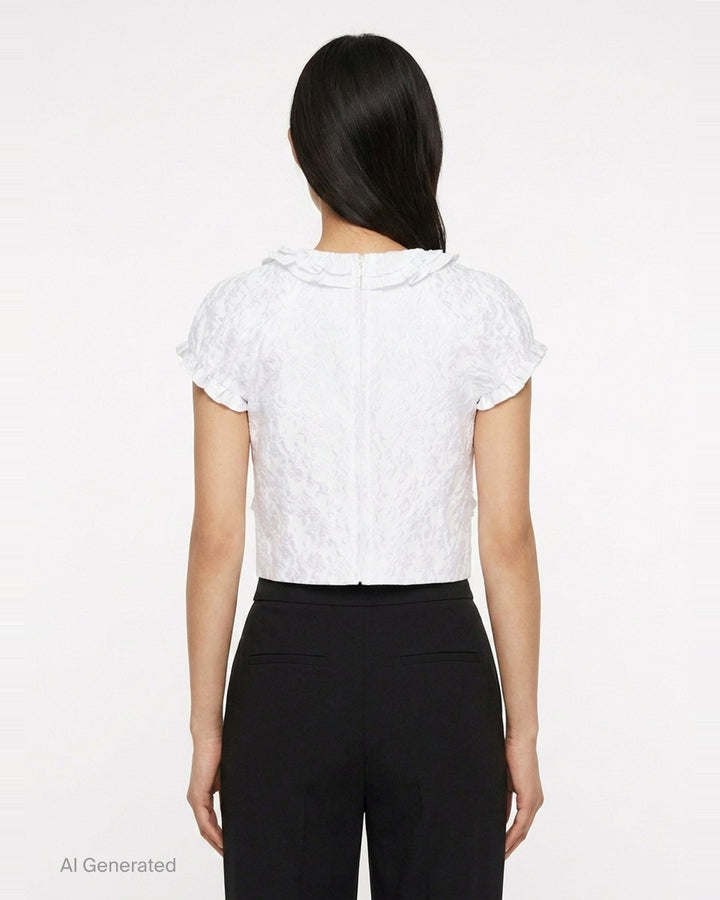 Ruffled Bow Crop Top | SHUSHU/TONG | Club21 - back