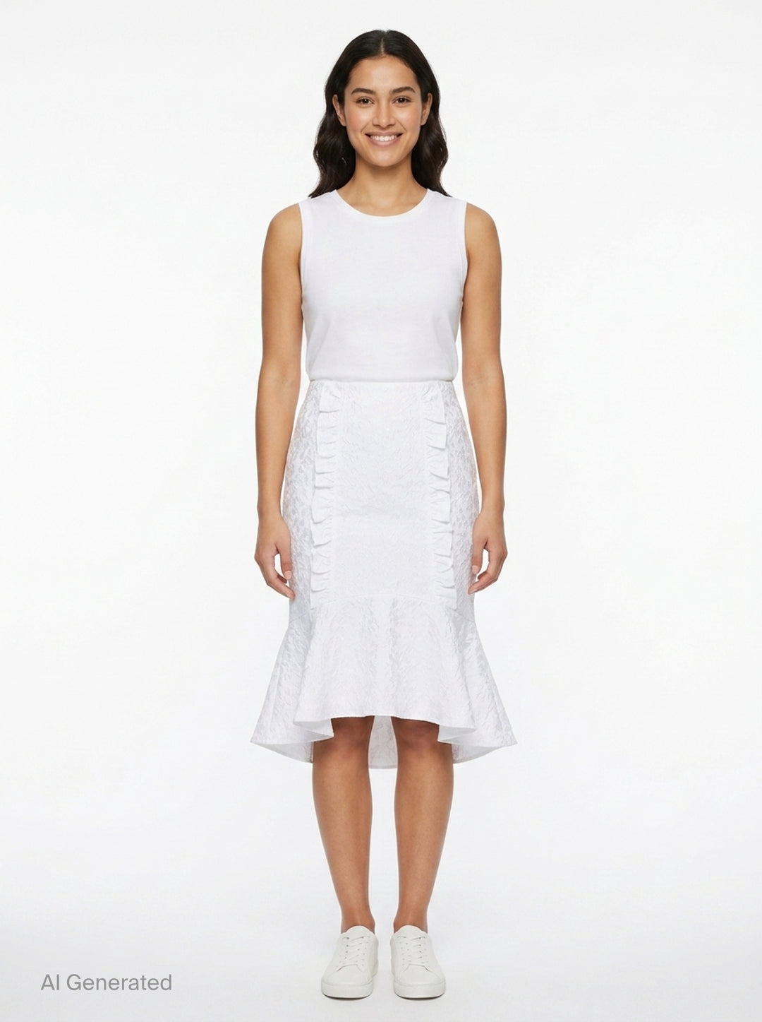 Ruffled Lace Mermaid Skirt | SHUSHU/TONG | Club21 - front