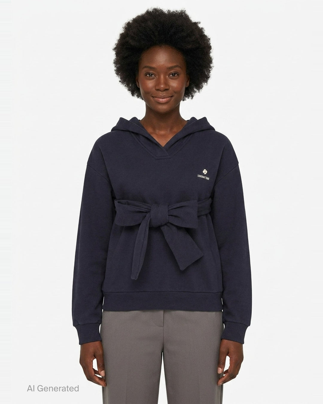 Tie Front Bow Hoodie | SHUSHU/TONG | Club21 - front