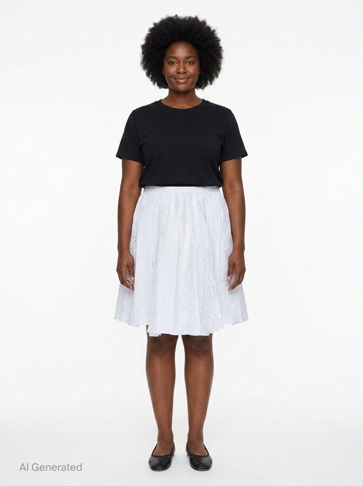 White Lace Pleated Skirt | SHUSHU/TONG | Club21 - front