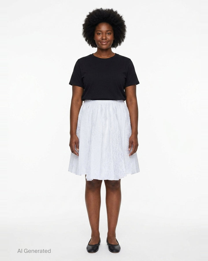 White Lace Pleated Skirt | SHUSHU/TONG | Club21 - front