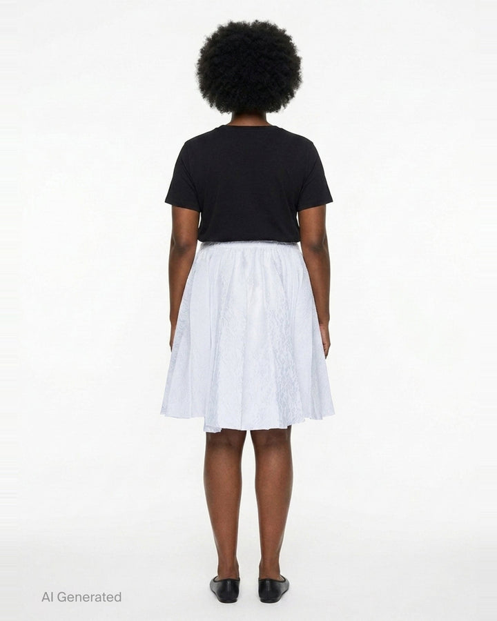White Lace Pleated Skirt | SHUSHU/TONG | Club21 - back