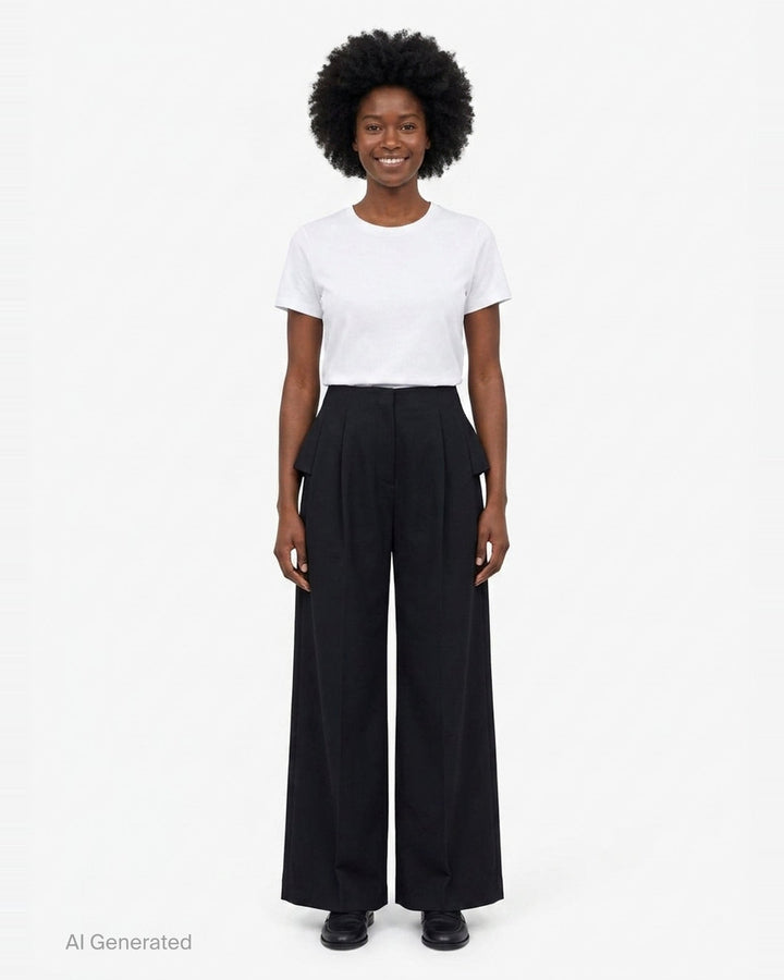 Back Bow Wide Leg Trousers | Simone Rocha | Club21 - front