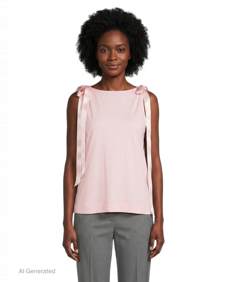 Bow Ribbon Tail Tank Top | Simone Rocha | Club21 - front