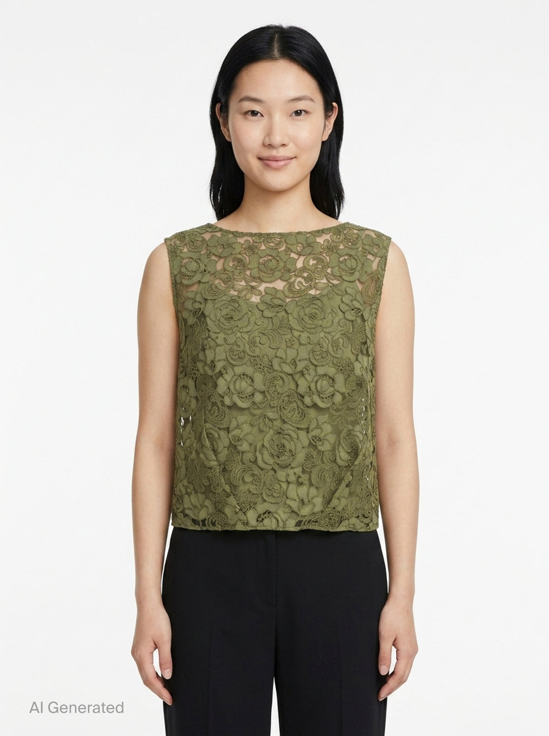 Boxy Heavy Lace Top | Simone Rocha | Club21 - front