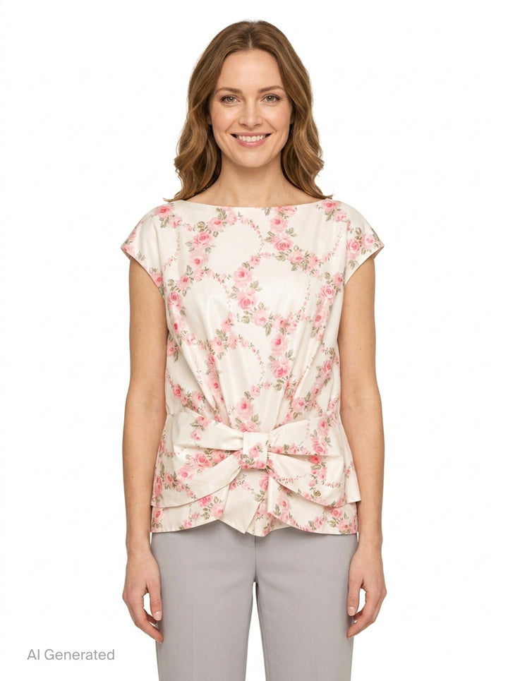 Boxy Peplum Bow Top | Simone Rocha | Club21 - front
