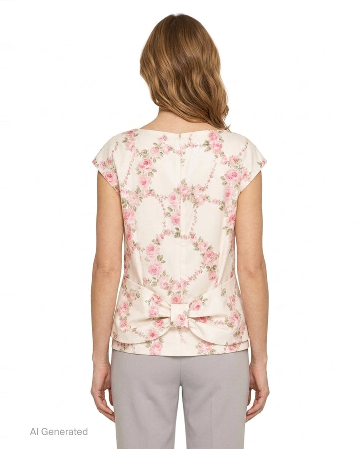 Boxy Peplum Bow Top | Simone Rocha | Club21 - back