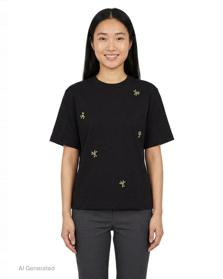 Boy Embellished Cotton Jersey Tee | Simone Rocha | Club21 - front