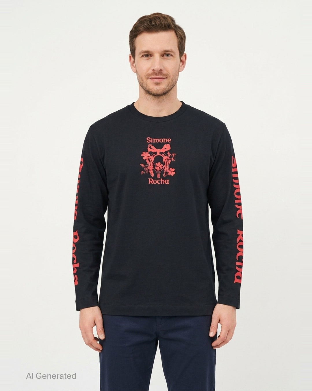 Coming Up Roses Long Sleeve Tee | Simone Rocha | Club21 - front