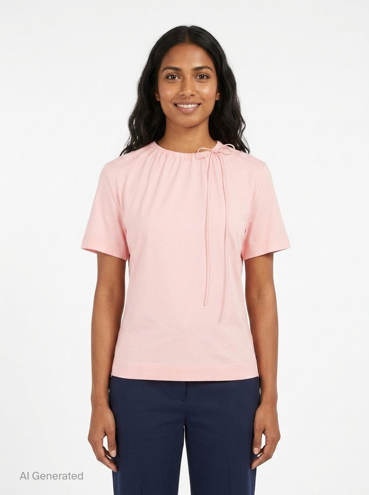 Cord Neck Easy Tee | Simone Rocha | Club21 - front