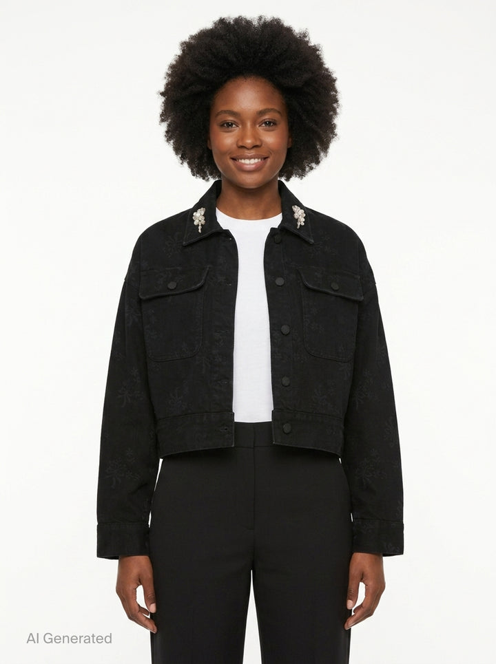 Cropped Utility Pocket Jacket | Simone Rocha | Club21 - front