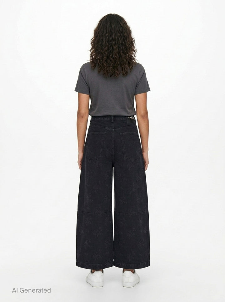 Cropped Wide Leg Utility Jeans | Simone Rocha | Club21 - back