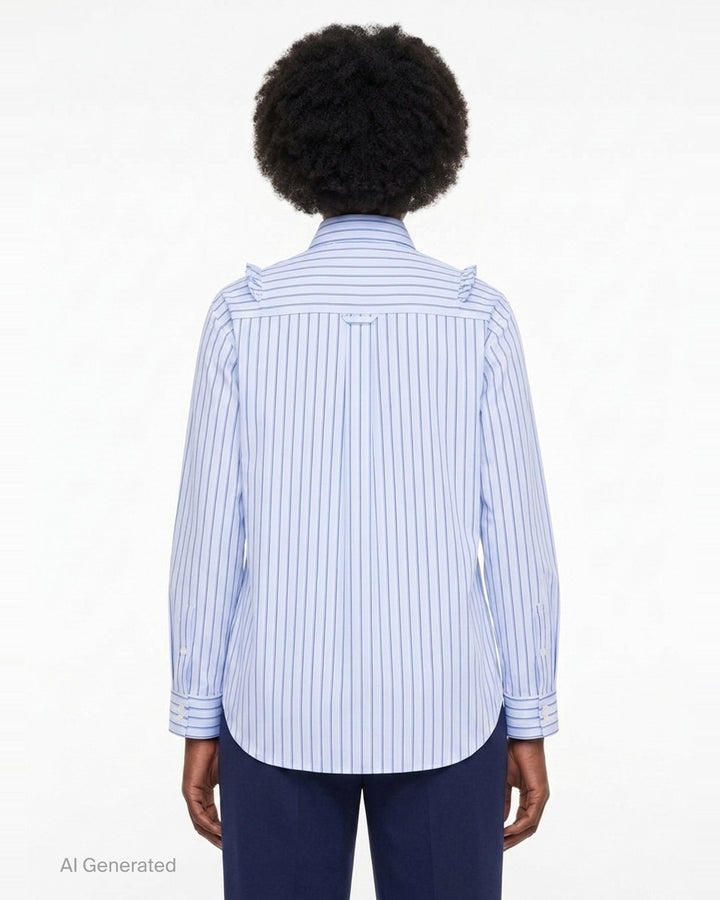 Double Ruffle Long Sleeve Shirt | Simone Rocha | Club21 - back