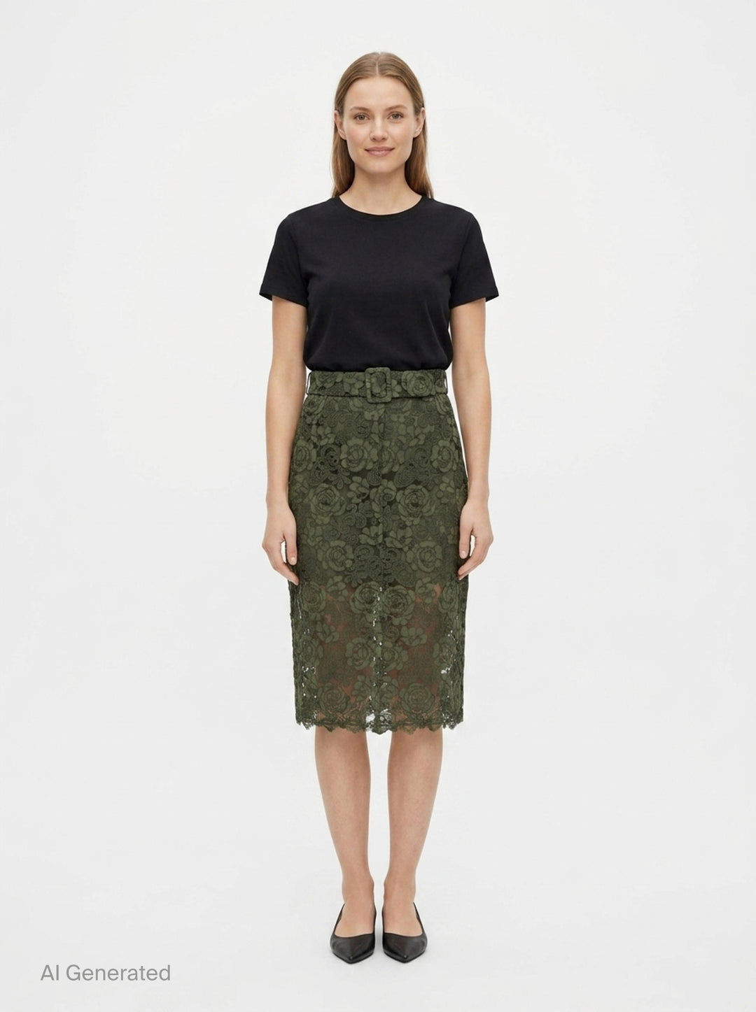 Floral Lace Pencil Skirt | Simone Rocha | Club21 - front