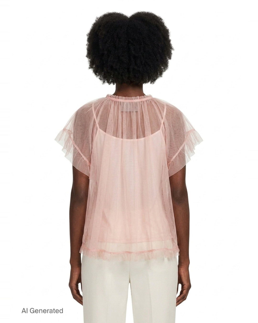 Gathered Cord Tulle Top | Simone Rocha | Club21 - back