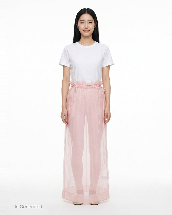 Gathered Waist Cord Tulle Skirt | Simone Rocha | Club21 - front