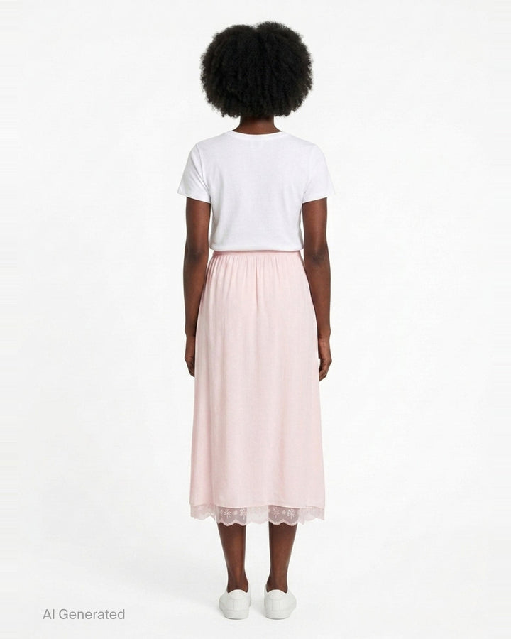 Lace Trim Crepe Negligee Skirt | Simone Rocha | Club21 - back