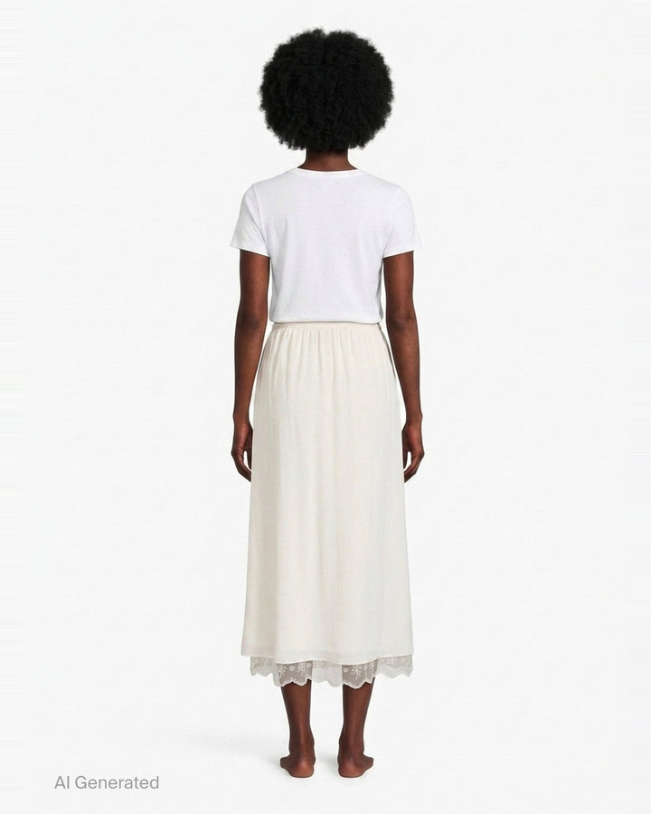Lace Trim Crepe Negligee Skirt | Simone Rocha | Club21 - back