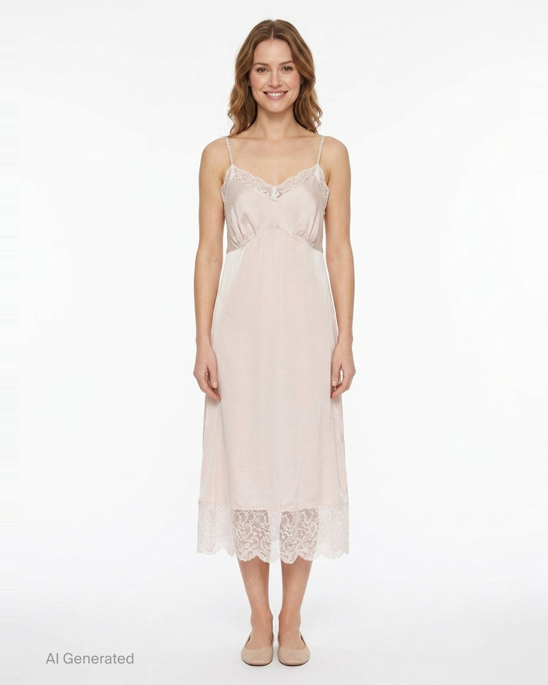 Lace Trim Satin Slip Dress | Simone Rocha | Club21 - front