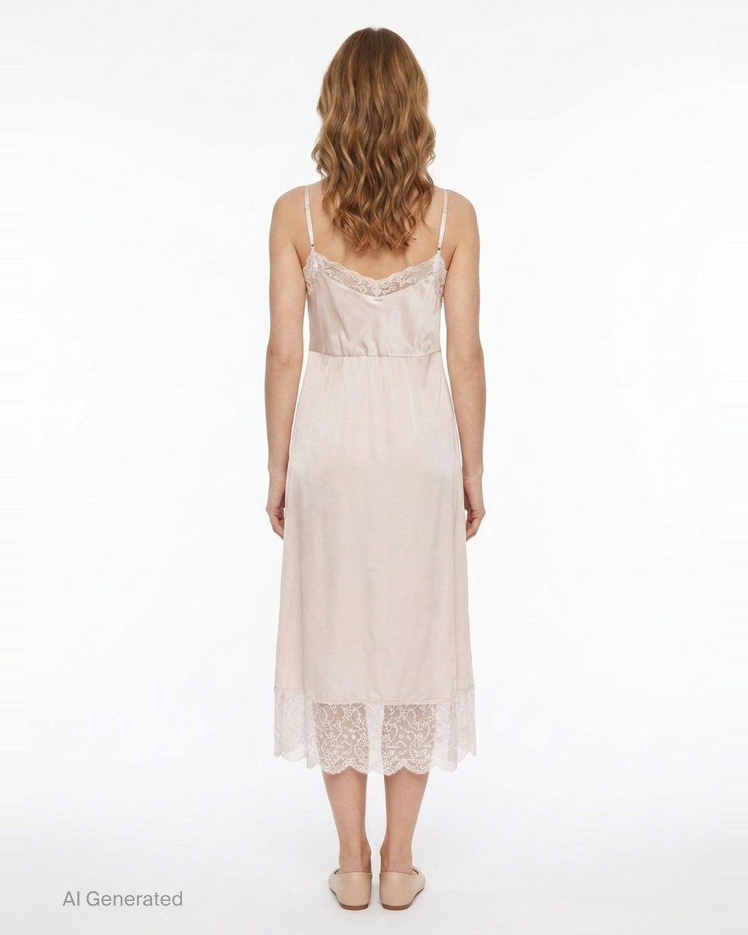 Lace Trim Satin Slip Dress | Simone Rocha | Club21 - back