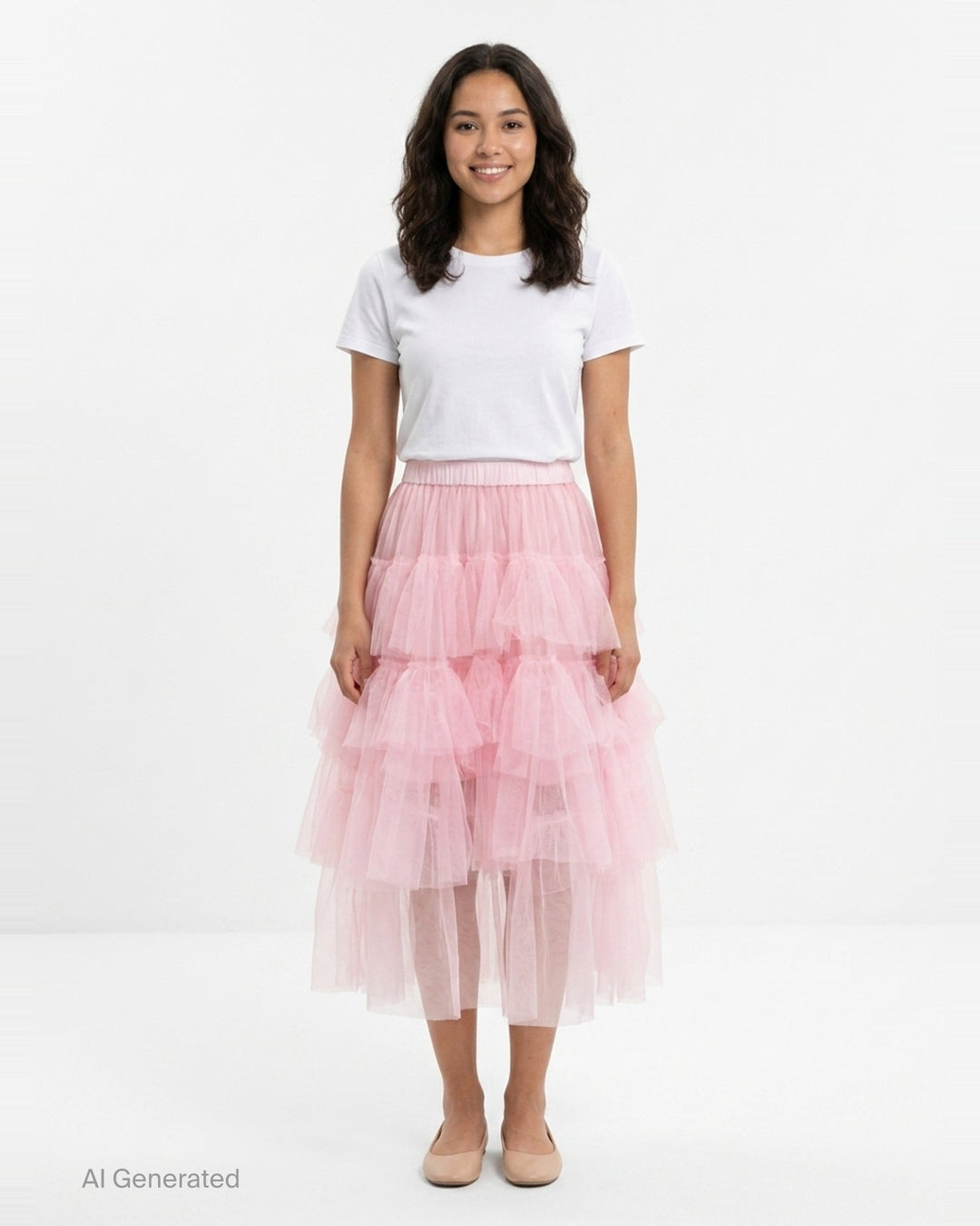 Long Tiered Tulle Skirt | Simone Rocha | Club21 - front
