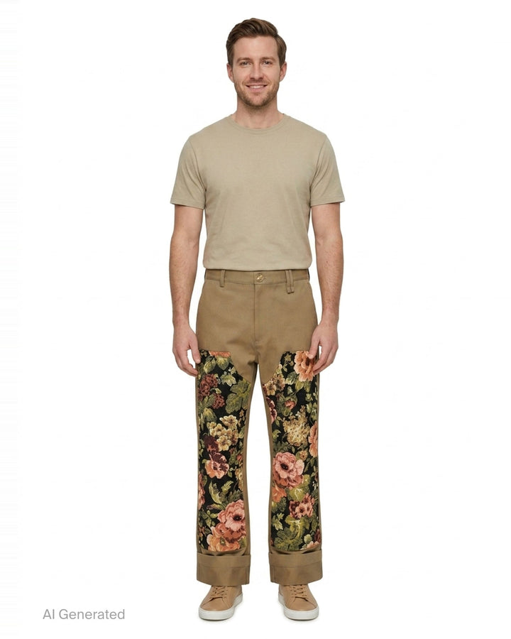 Patchwork Workwear Trousers | Simone Rocha | Club21 - front