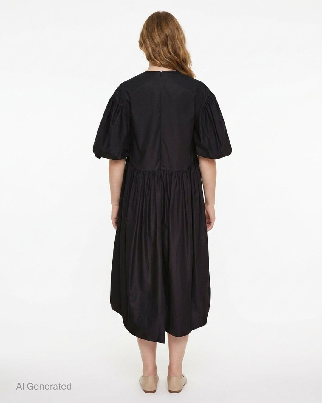 Puff Sleeve Gathered Bow Smock Dress | Simone Rocha | Club21 - back