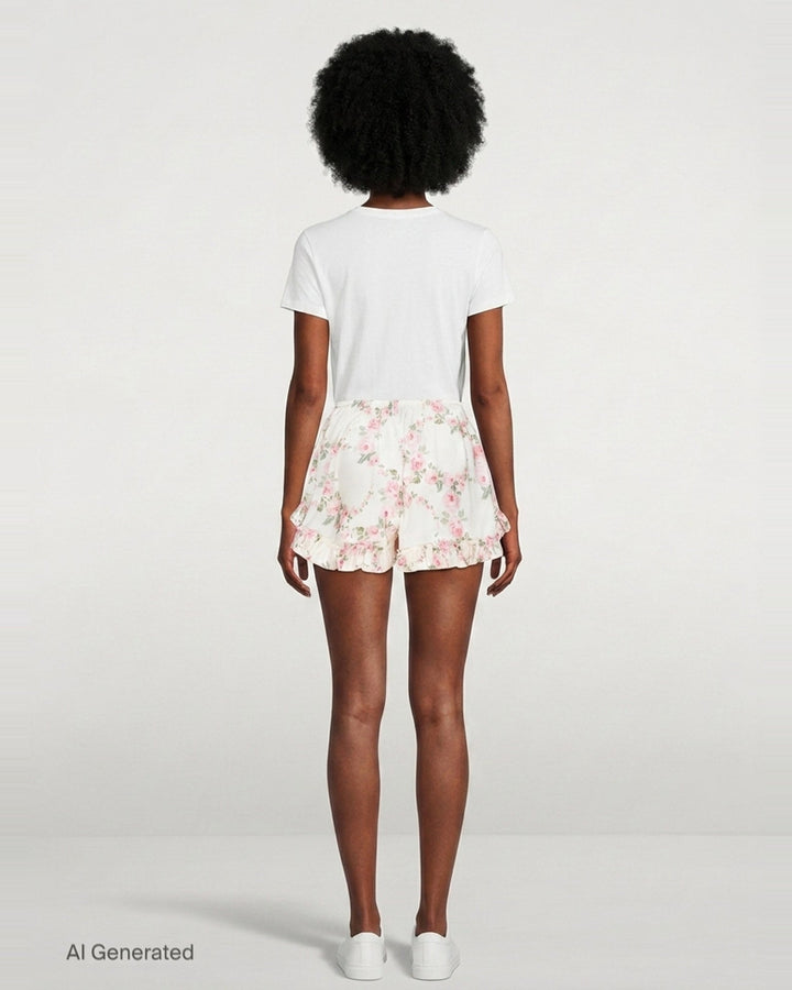 Ruffle Frill Floral Shorts | Simone Rocha | Club21 - back