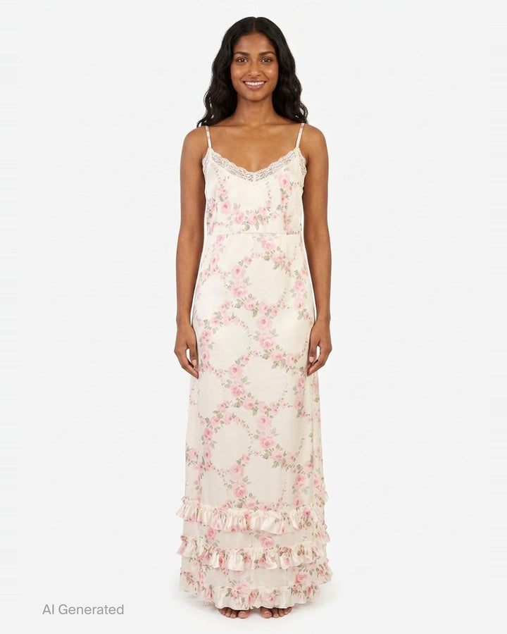 Ruffle Frill Hem Slip Dress | Simone Rocha | Club21 - front
