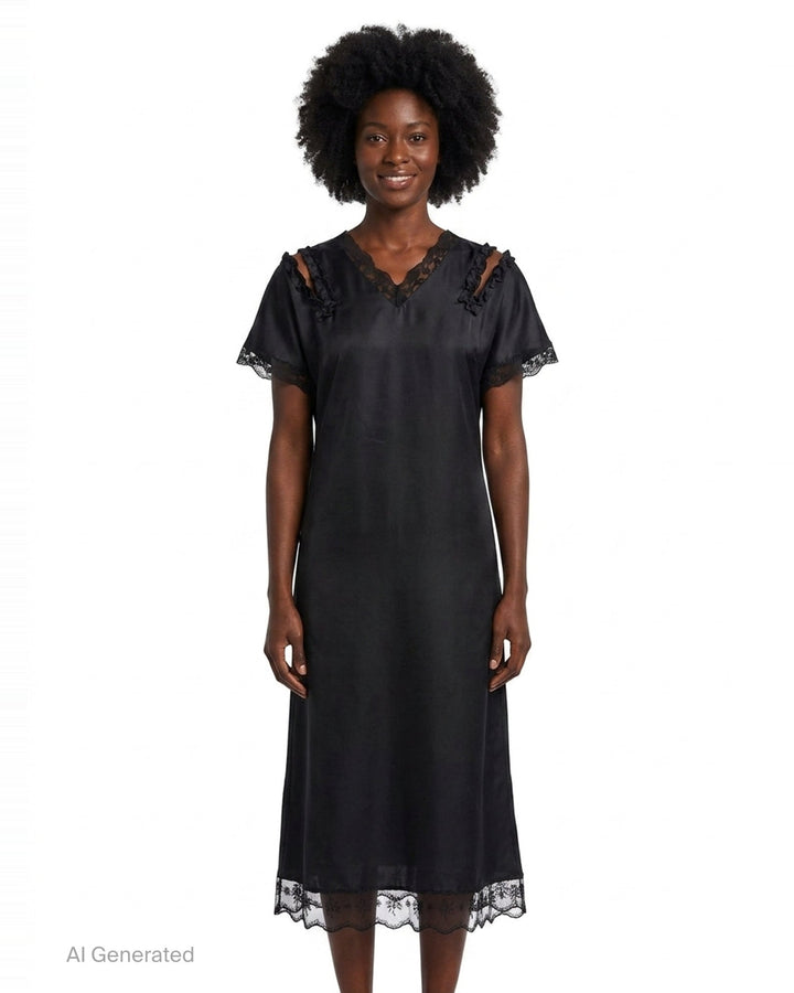 Slash Lace Trim Easy Dress | Simone Rocha | Club21 - front