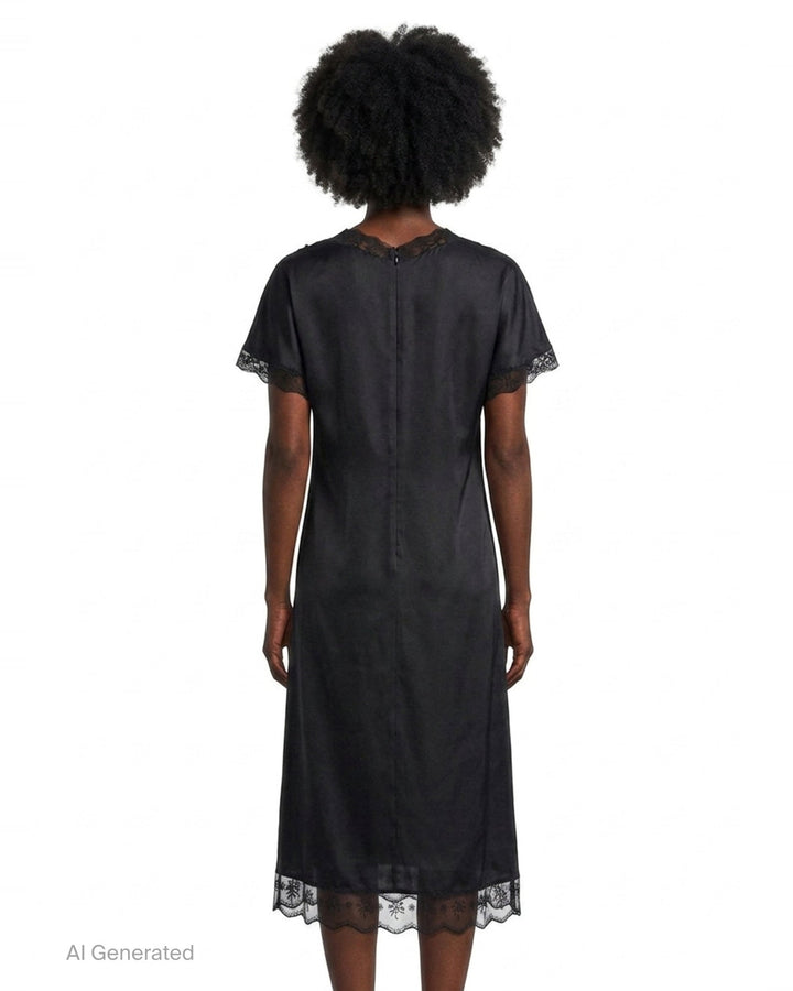 Slash Lace Trim Easy Dress | Simone Rocha | Club21 - back