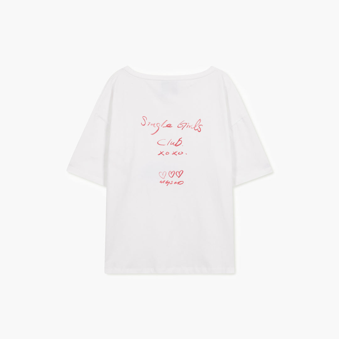 Single Girls Club Off-Shoulder Tee