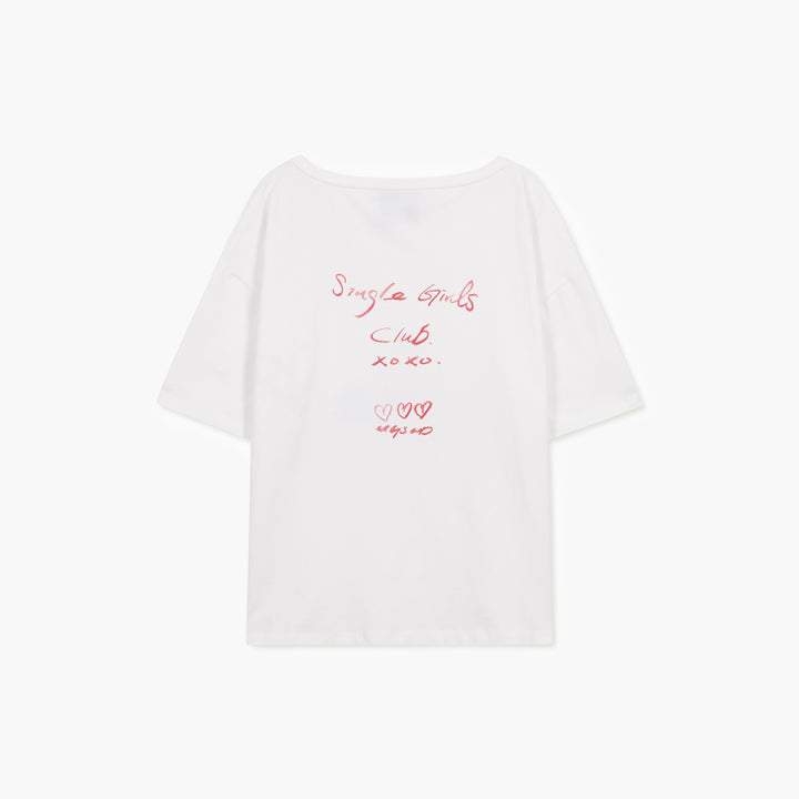 Single Girls Club Off-Shoulder Tee