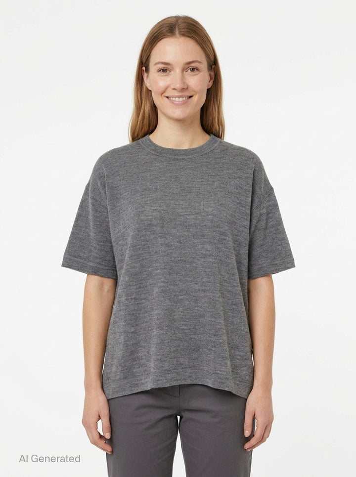 Short Sleeve Jersey Knit Top | Sofie D'Hoore | Club21 - front