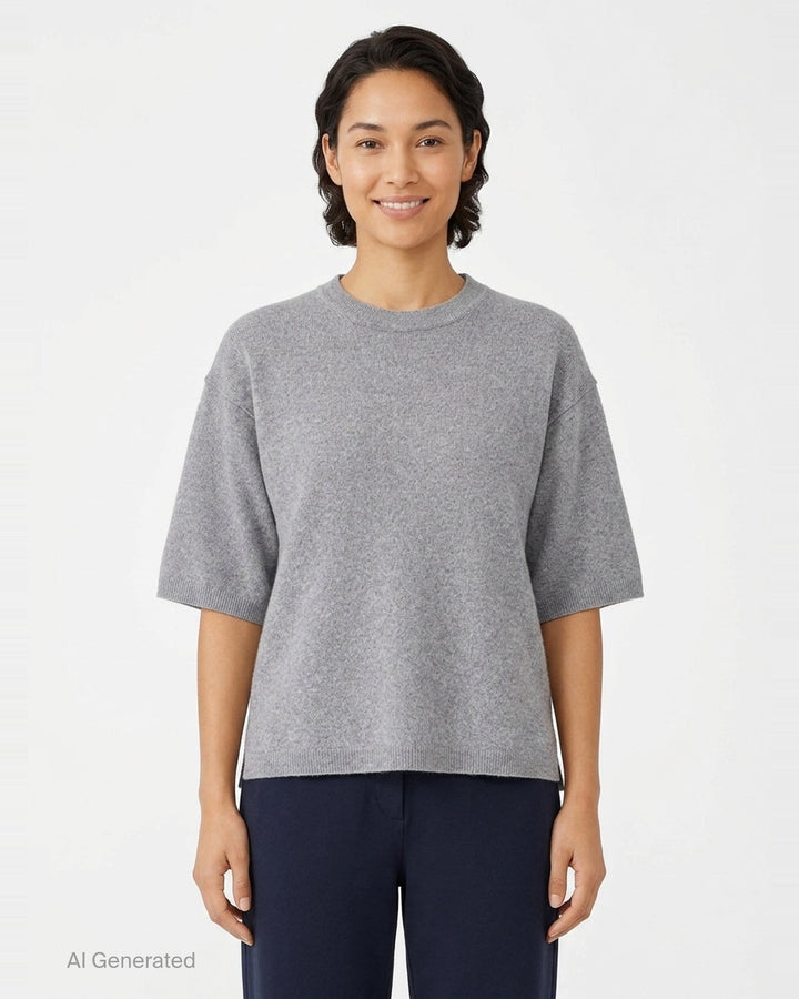 Short Sleeve Knit Top | Sofie D'Hoore | Club21 - front