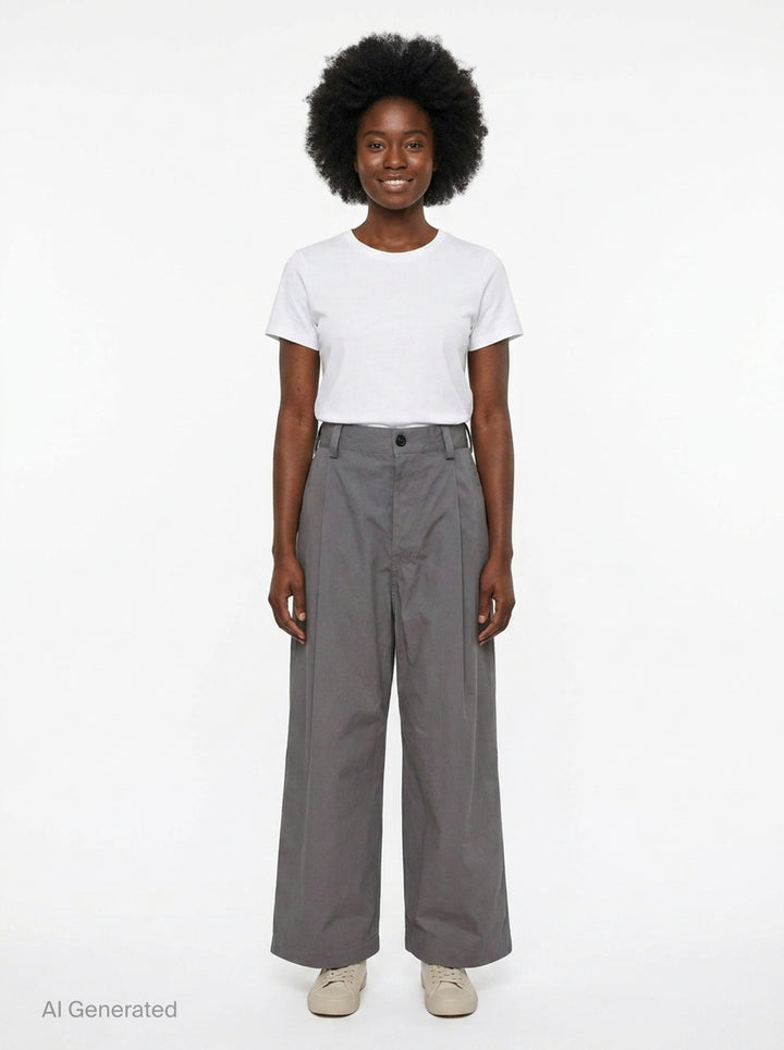 Single Pleat Wide Leg Pants | Sofie D'Hoore | Club21 - front