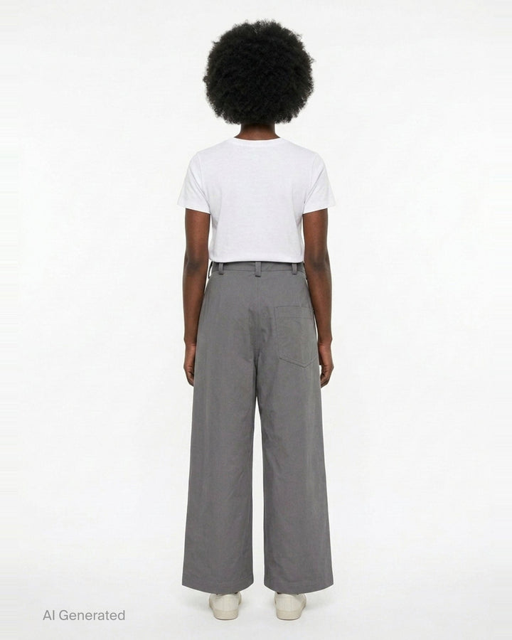 Single Pleat Wide Leg Pants | Sofie D'Hoore | Club21 - back