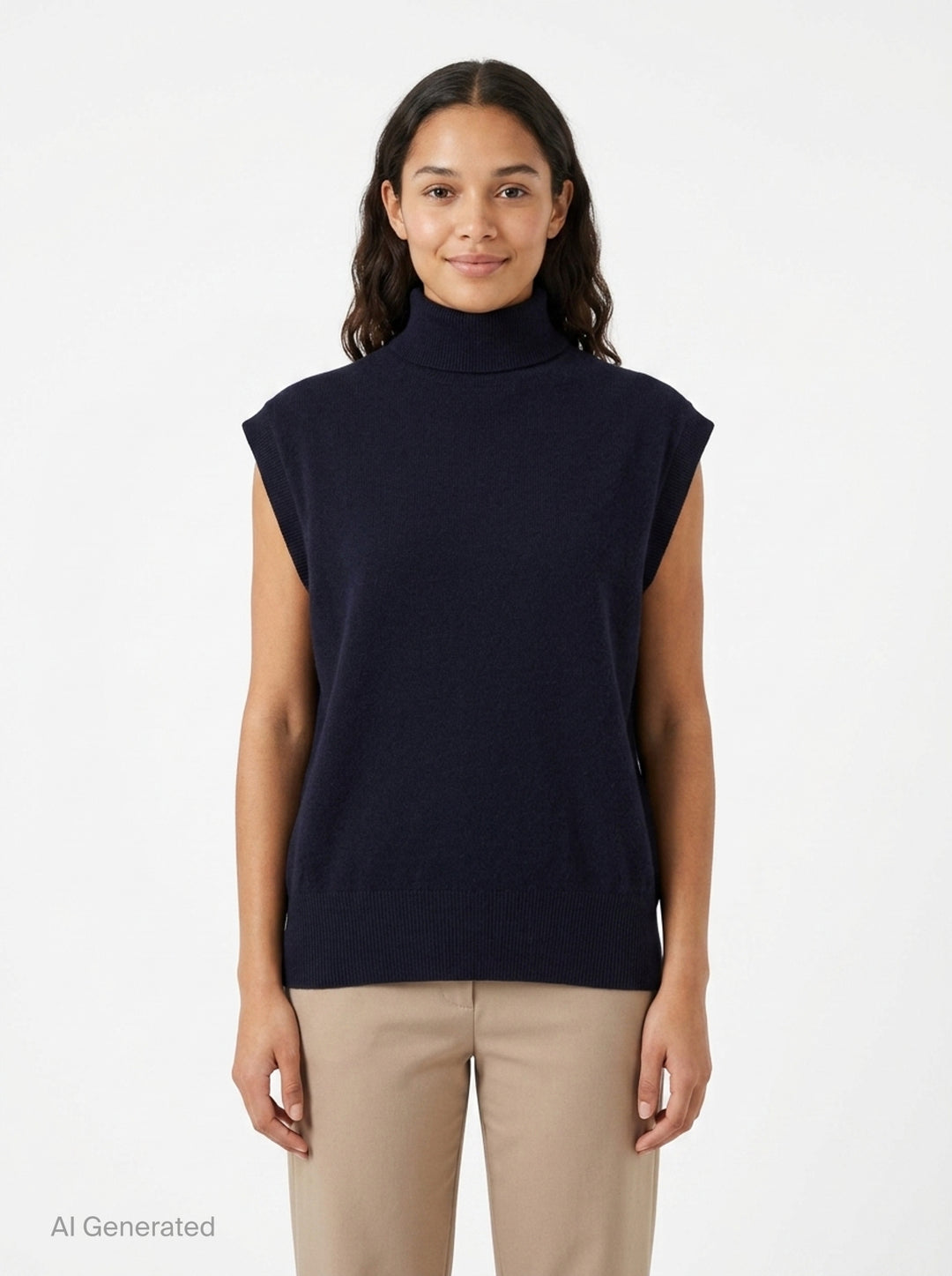 Sleeveless Turtleneck Knit Top | Sofie D'Hoore | Club21 - front