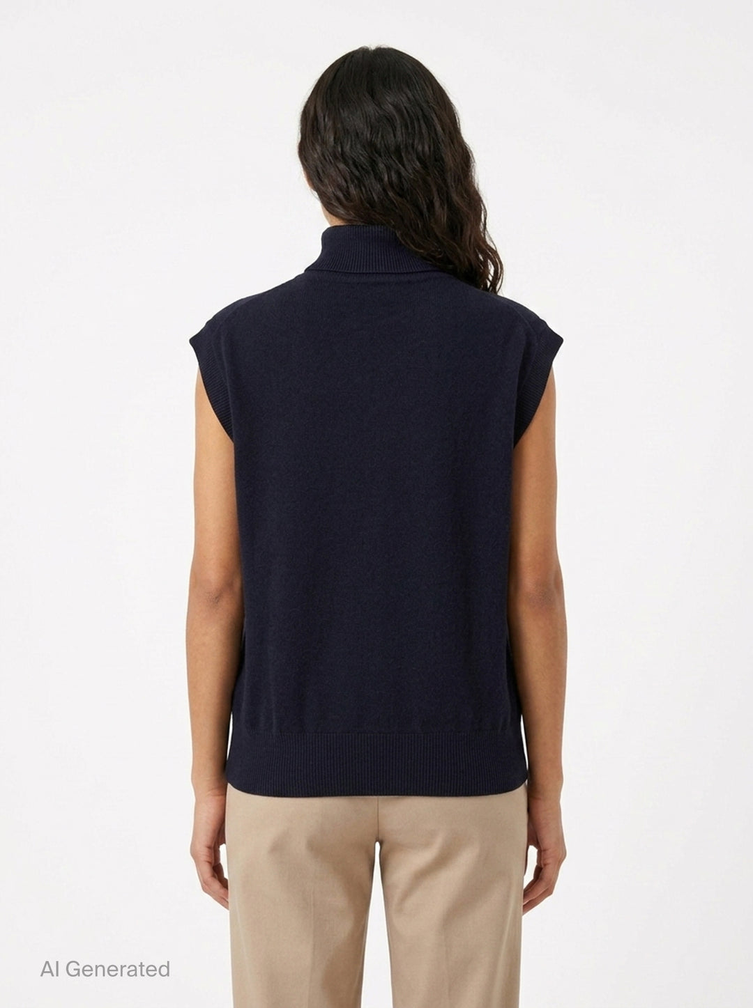 Sleeveless Turtleneck Knit Top | Sofie D'Hoore | Club21 - back