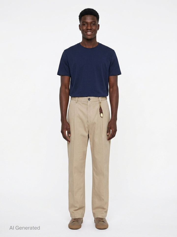 Cotton Chino Pants | Solid Homme | Club21 - front