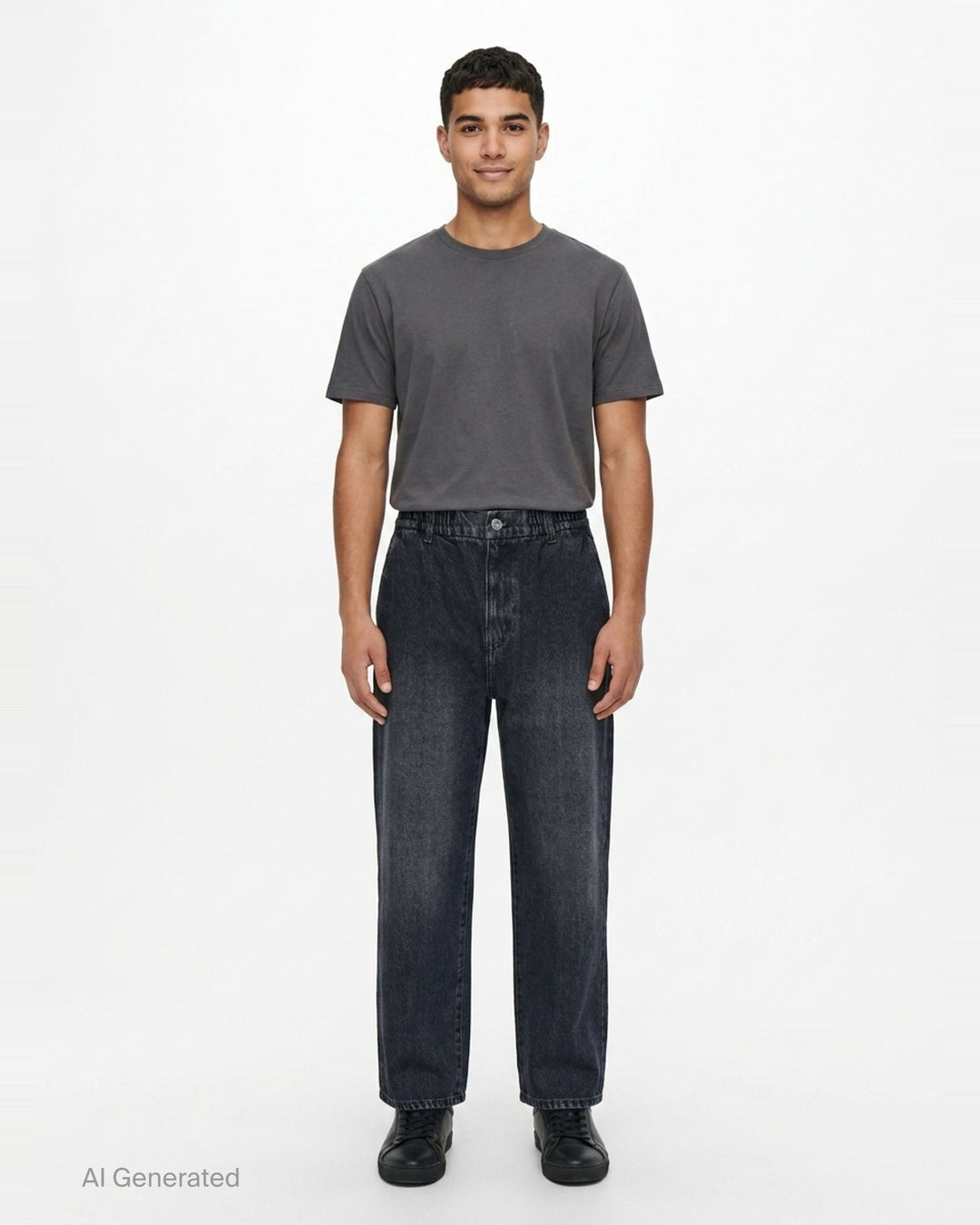 Elastic Waist Jeans | Solid Homme | Club21 - front