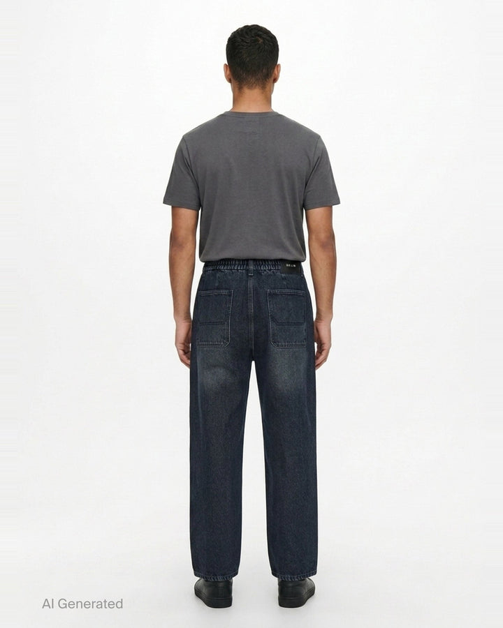 Elastic Waist Jeans | Solid Homme | Club21 - back