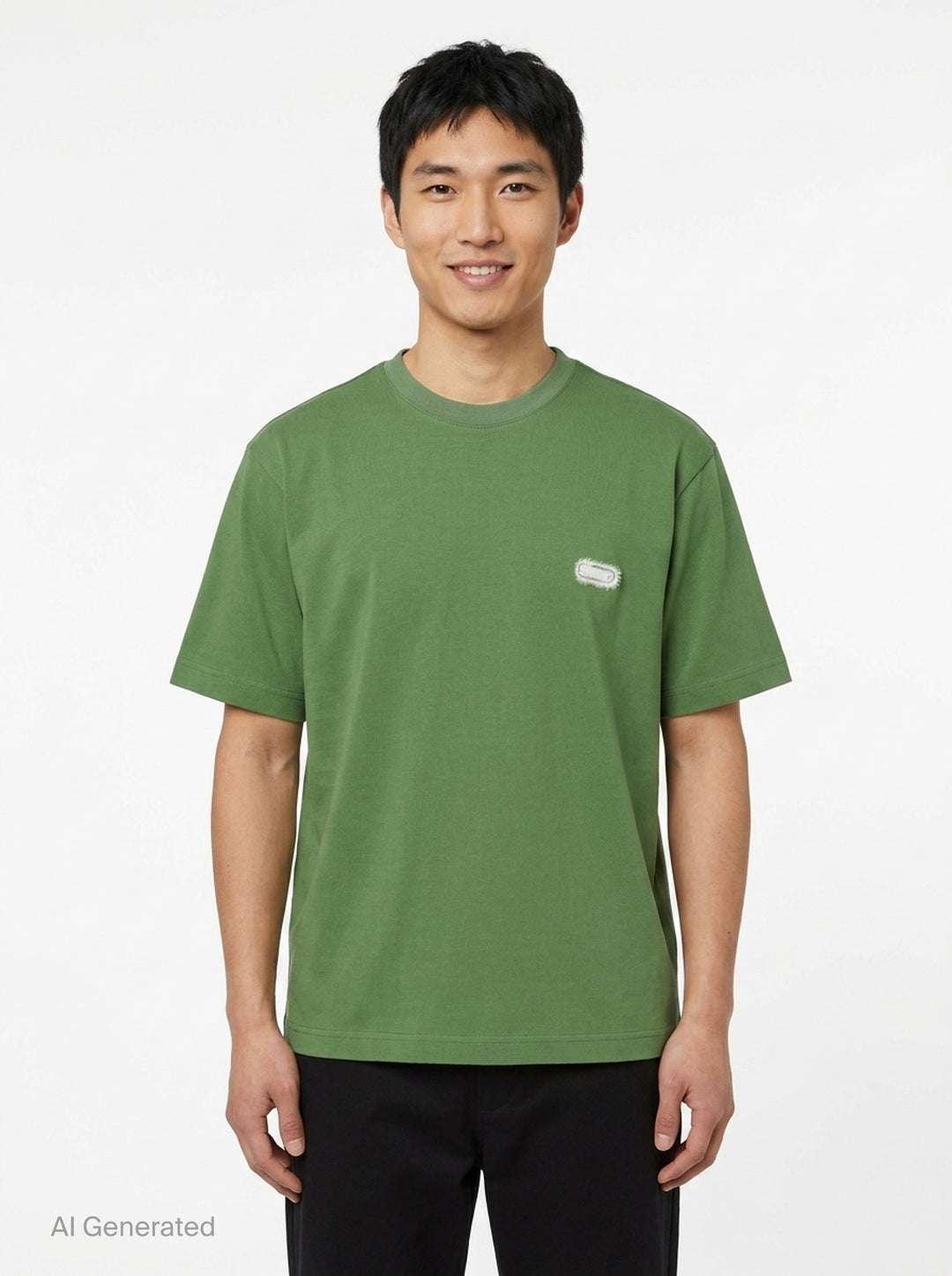 Logo Tee With Hairy Flocking | Solid Homme | Club21 - front