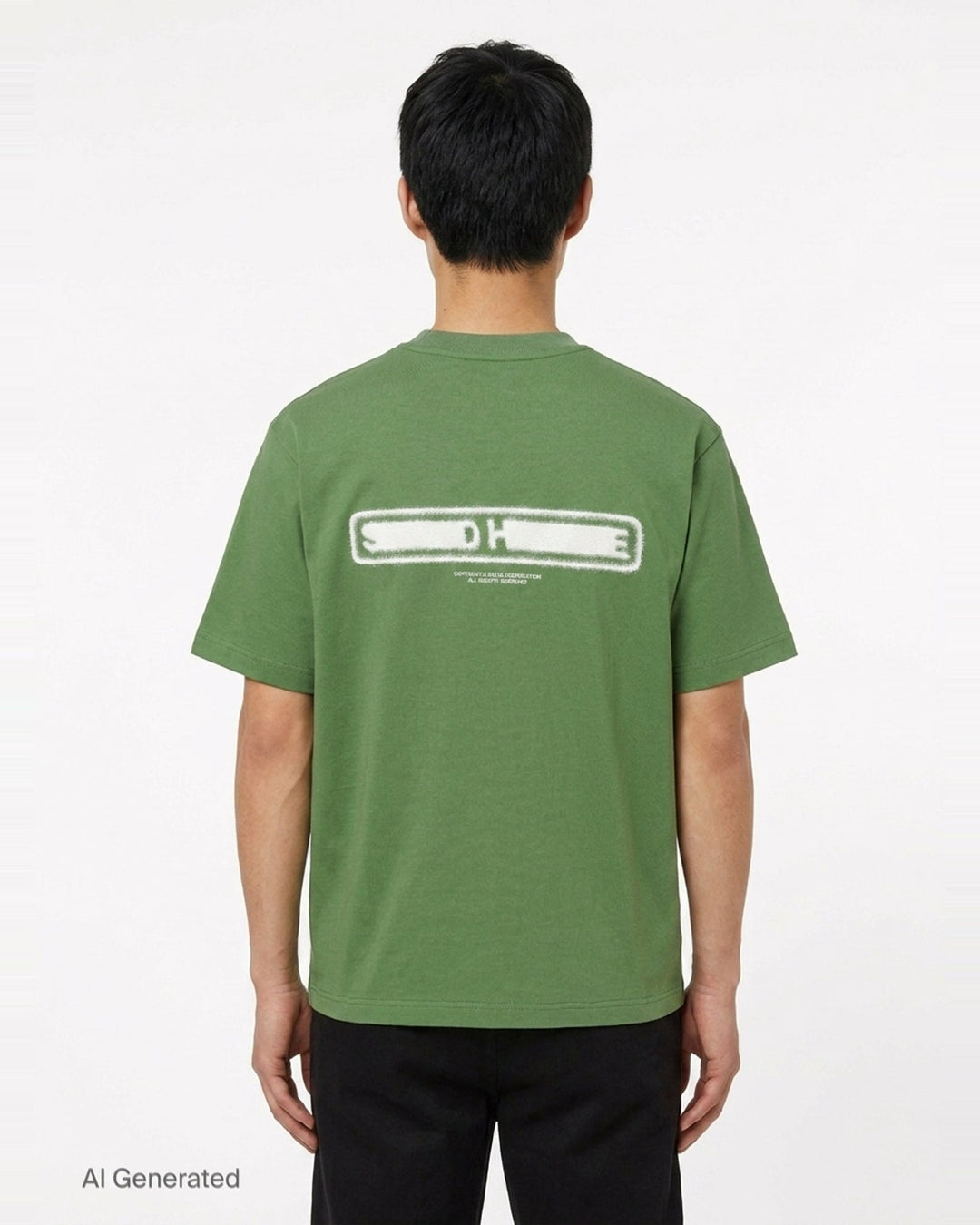 Logo Tee With Hairy Flocking | Solid Homme | Club21 - back