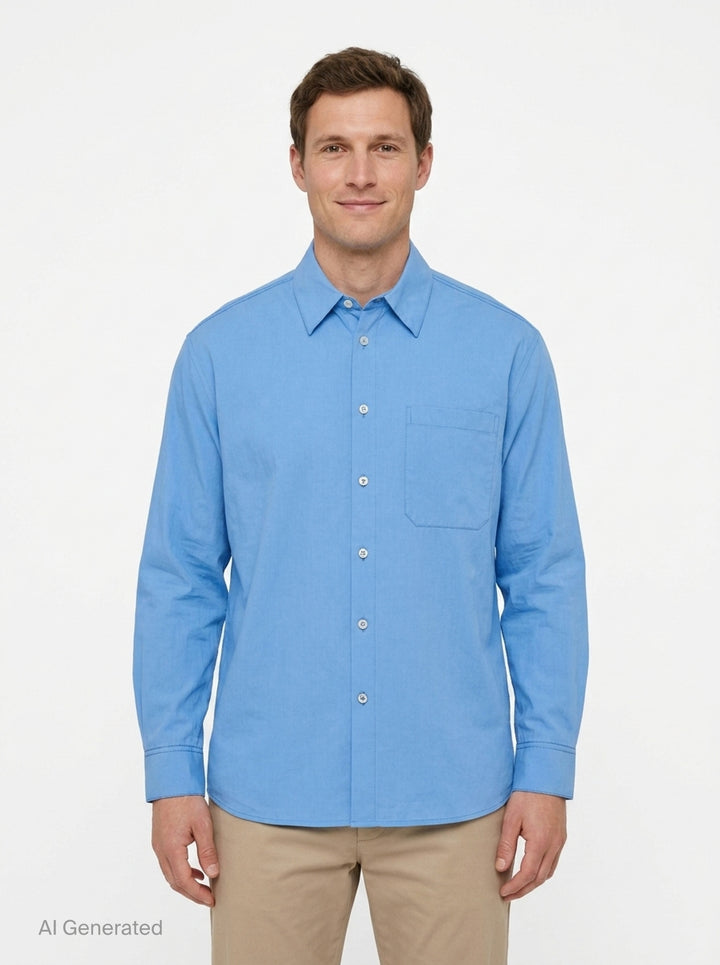 Long Sleeve Pin Tuck Shirt | Solid Homme | Club21 - front