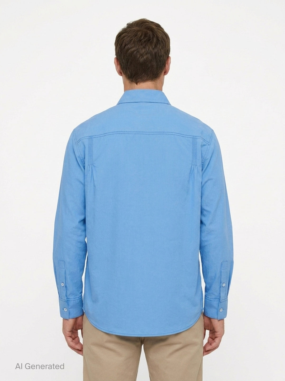 Long Sleeve Pin Tuck Shirt | Solid Homme | Club21 - back