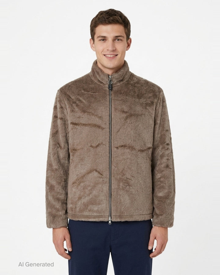 Shaggy Faux Fur Blouson | Solid Homme | Club21 - front