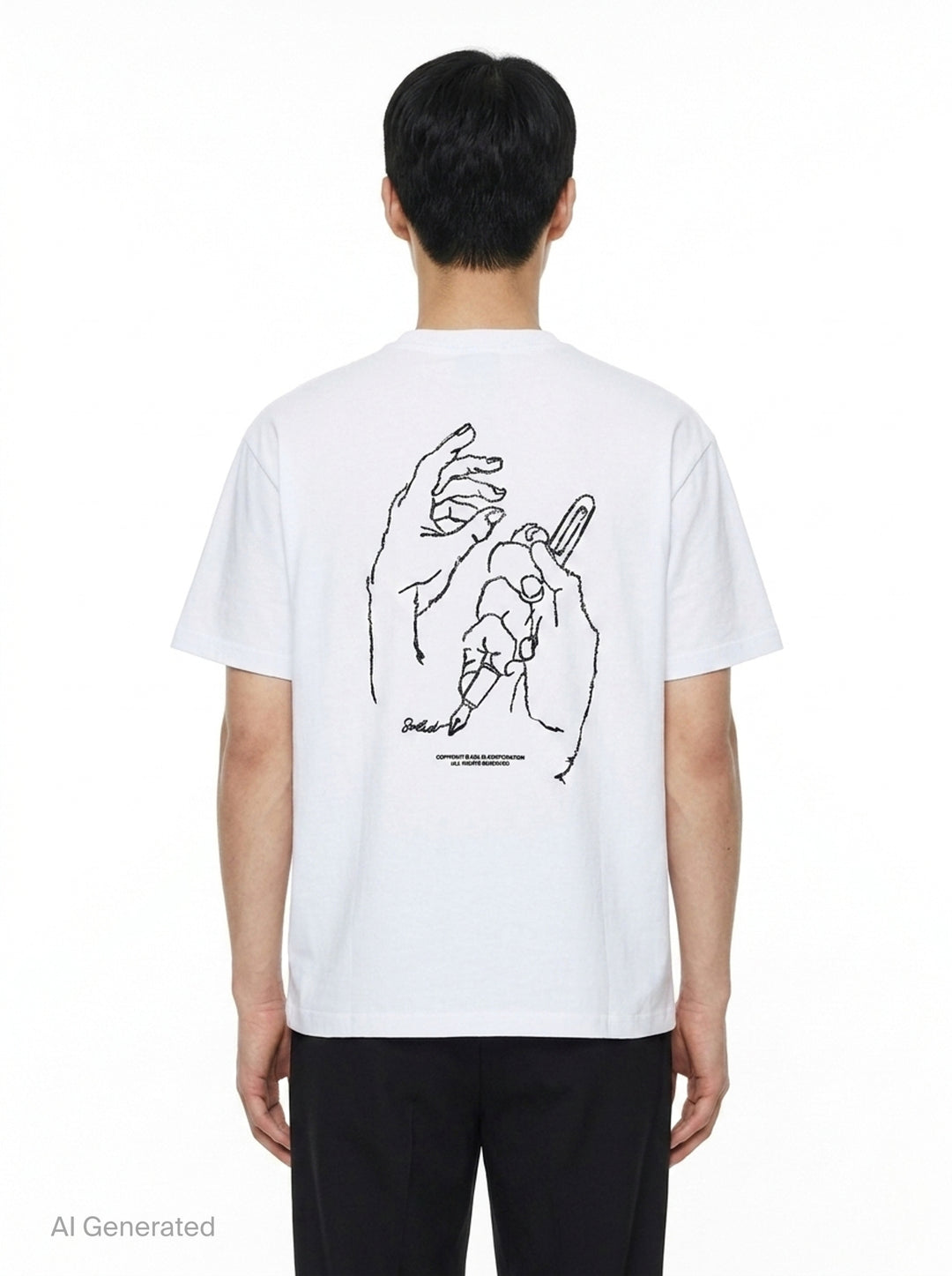 Signature Script Tee | Solid Homme | Club21 - back